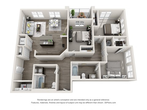 The Lakes at Eagle 3x2 BCD Floor Plan